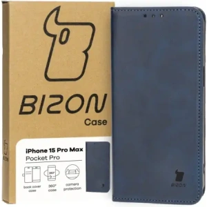 Kup Etui z klapką Bizon Case Pocket Pro do Apple iPhone 15 Pro Max granatowe - BIZ3493 - {ean13} - Sklep Home Screen