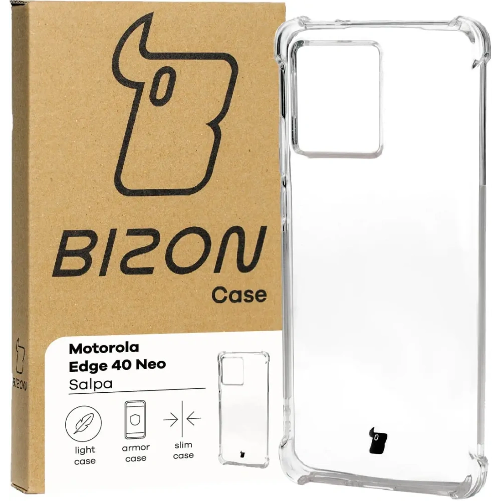Elastyczne etui Bizon Case Salpa do Motorola Edge 40 Neo przezroczyste