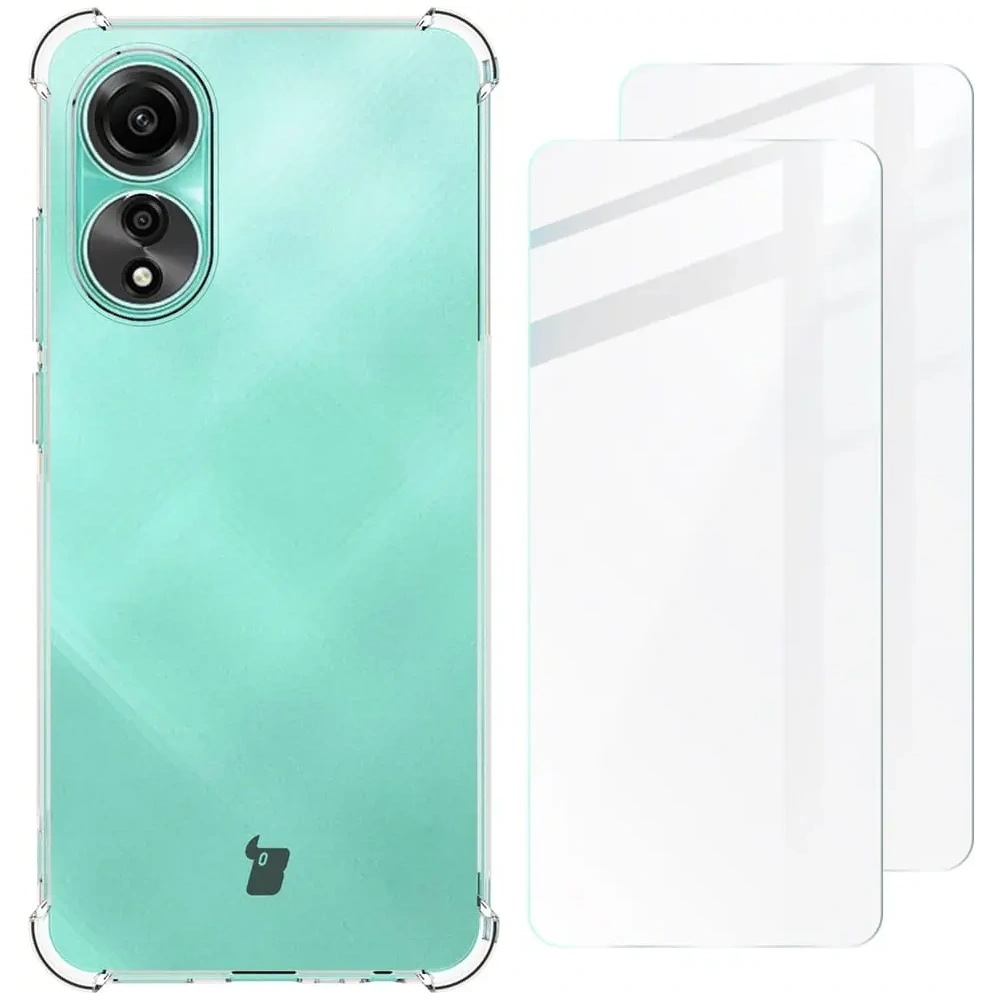 Etui Bizon Case Clear Pack do Oppo A78 4G przezroczyste
