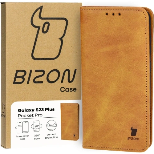 Kup Etui z klapką Bizon Case Pocket Pro do Samsung Galaxy S23 Plus brązowe - BIZ3497 - {ean13} - Sklep Home Screen