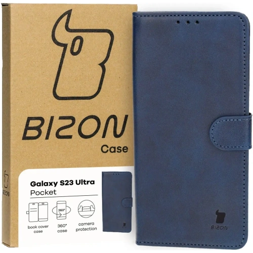 Kup Etui z klapką Bizon Case Pocket do Samsung Galaxy S23 Ultra modré - BIZ3500 - {ean13} - Sklep Home Screen