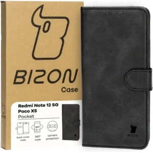 Kup Etui z klapką Bizon Case Pocket do Xiaomi Redmi Note 12 5G / Xiaomi Poco X5 czarne - BIZ3502 - {ean13} - Sklep Home Screen