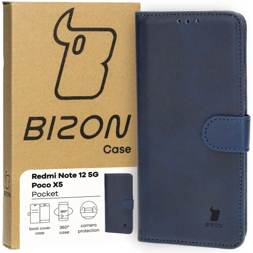 Kup Bizon tok zsebbe Xiaomi Redmi Note 12 5G / Xiaomi Poco X5 tengerészkék - BIZ3504 - {ean13} - Sklep Home Screen