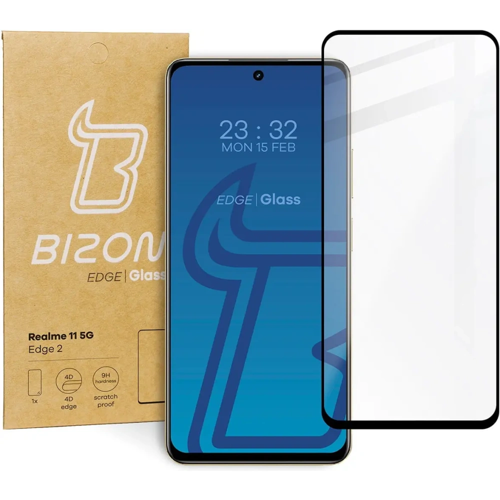 Szkło hartowane Bizon Glass Edge 2 do Realme 11 5G czarne