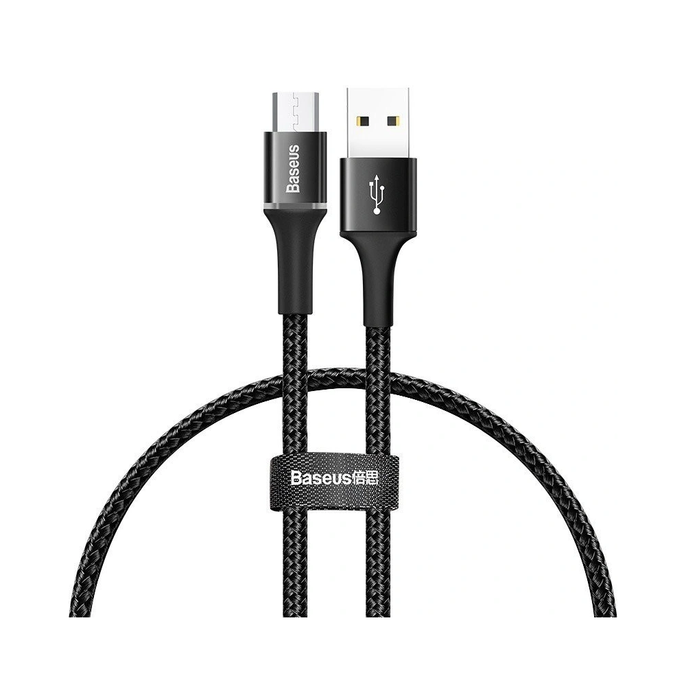 Kabel micro USB z podświetleniem LED Baseus Halo 3A 0.25m (czarny)