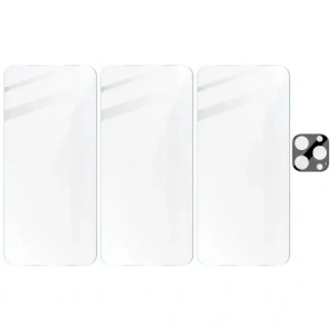Kup 3x Szkło na ekran + szkło na aparat BIZON Clear do Apple iPhone 15 Pro Max - BIZ3509 - {ean13} - Sklep Home Screen