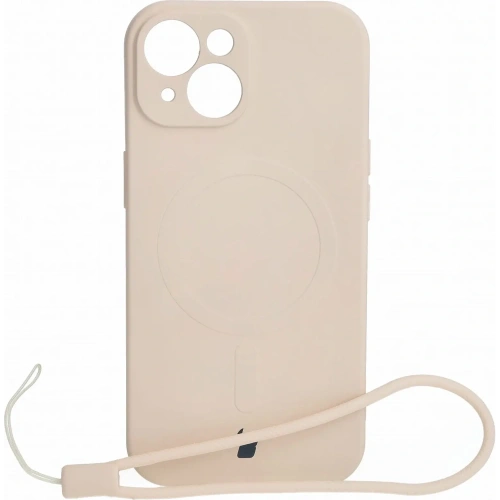 Kup Etui silikonowe z pierścieniem magnetycznym Bizon Case Silicone Magnetic do Apple iPhone 15 beżowe - BIZ3518 - {ean13} - Sklep Home Screen