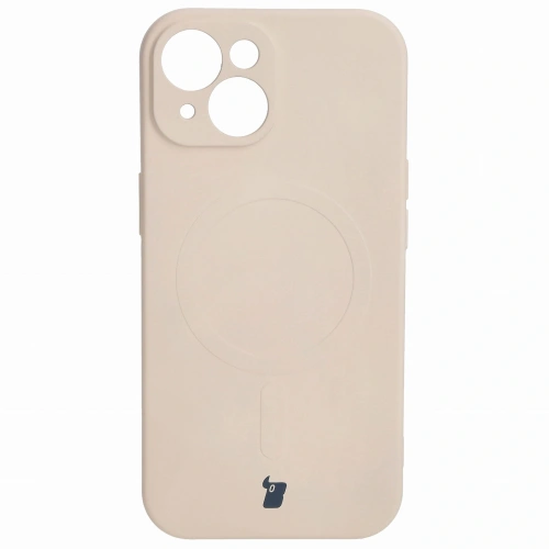Kup Etui silikonowe z pierścieniem magnetycznym Bizon Case Silicone Magnetic do Apple iPhone 15 beżowe - BIZ3518 - {ean13} - Sklep Home Screen