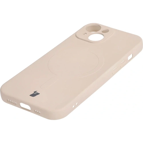 Kup Etui silikonowe z pierścieniem magnetycznym Bizon Case Silicone Magnetic do Apple iPhone 15 beżowe - BIZ3518 - {ean13} - Sklep Home Screen