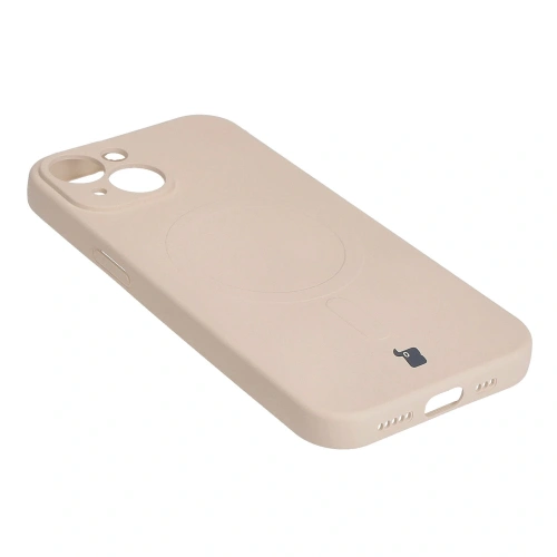 Kup Etui silikonowe z pierścieniem magnetycznym Bizon Case Silicone Magnetic do Apple iPhone 15 beżowe - BIZ3518 - {ean13} - Sklep Home Screen