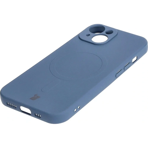 Kup Etui silikonowe z pierścieniem magnetycznym Bizon Case Silicone Magnetic do Apple iPhone 15 granatowe - BIZ3520 - {ean13} - Sklep Home Screen