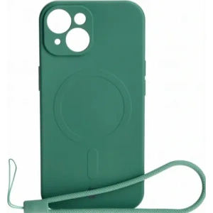 Kup Etui silikonowe z pierścieniem magnetycznym Bizon Case Silicone Magnetic do Apple iPhone 15 ciemnozielone - BIZ3521 - {ean13} - Sklep Home Screen