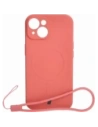 Bizon Case Szilikon Magnetic Apple iPhone 15 piszkos rózsaszín
