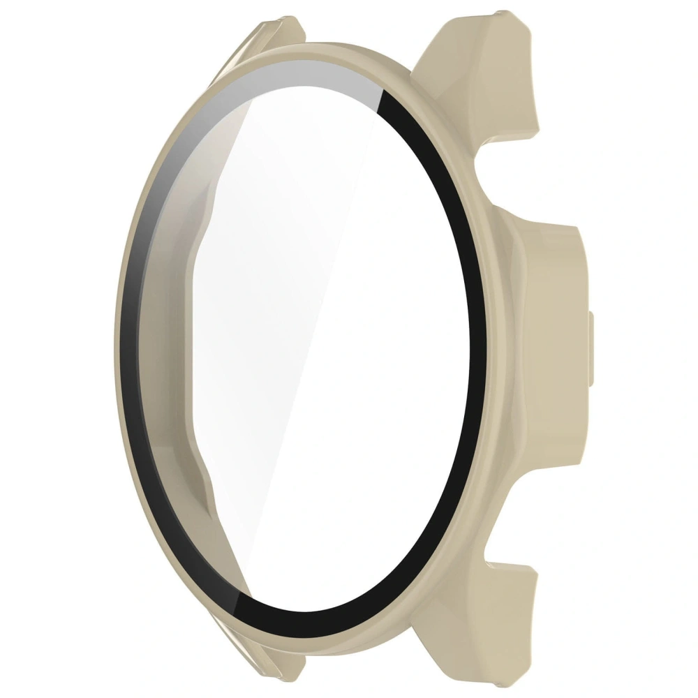 Etui Bizon Case+Glass Watch do Huawei Watch GT 4 46 mm beżowe