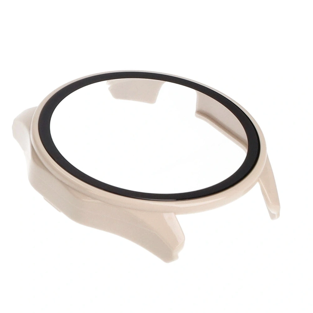 Etui Bizon Case+Glass Watch do Huawei Watch GT 4 46 mm beżowe