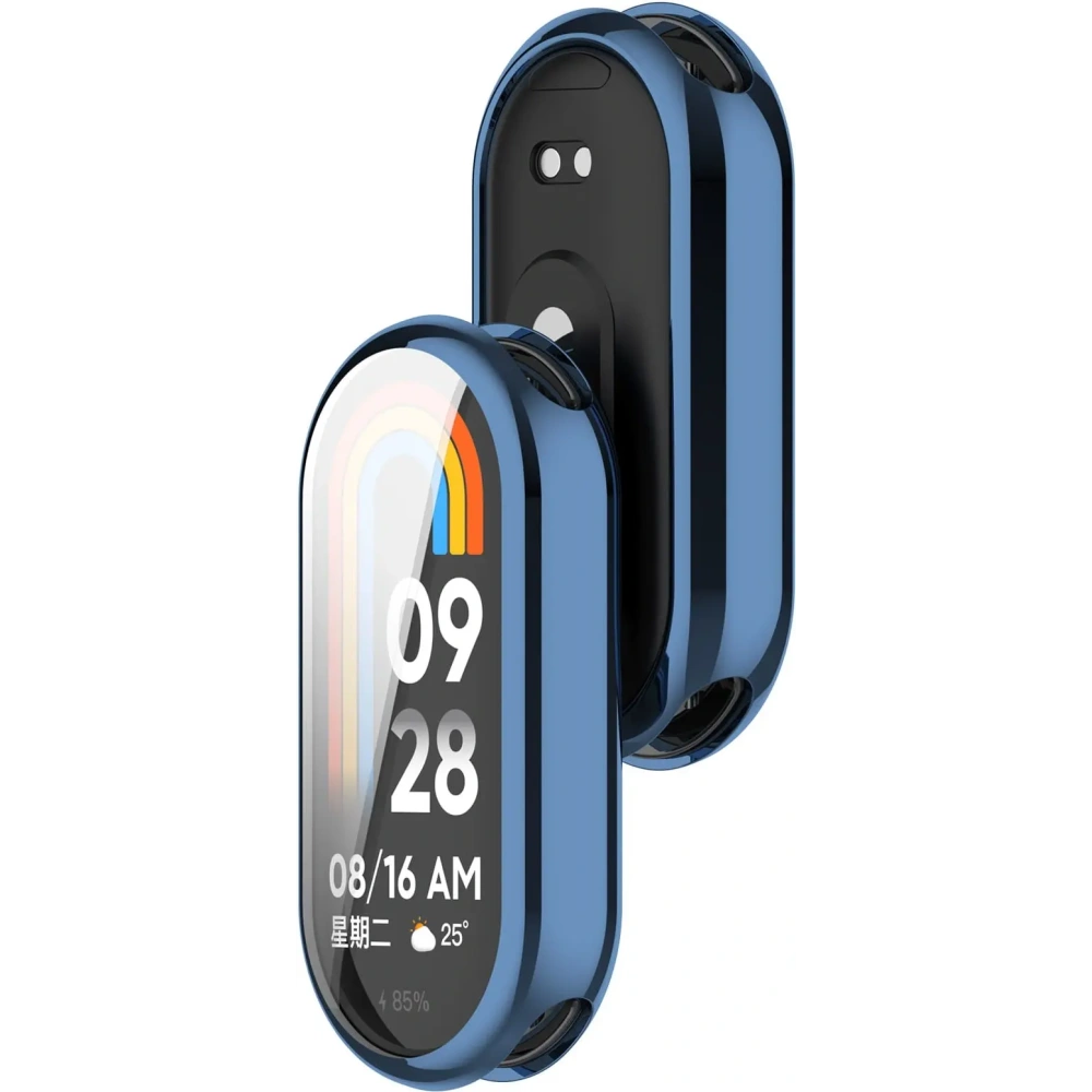 Etui z osłoną ekranu Bizon Case Watch Felipe do Xiaomi Mi Smart Band 8 niebieskie