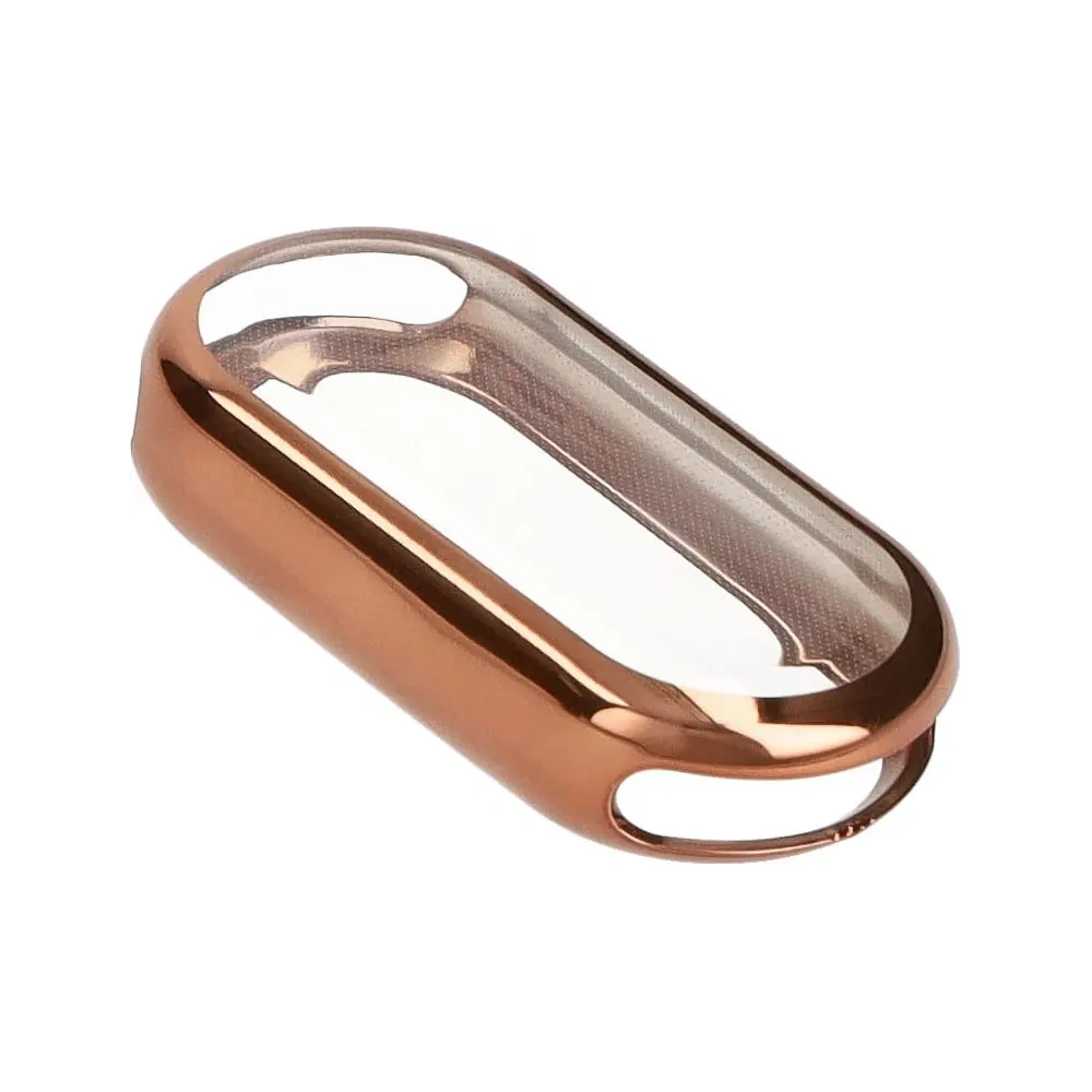 Etui z osłoną ekranu Bizon Case Watch Felipe do Xiaomi Mi Smart Band 8 różowozłote