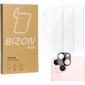 Buy BIZON Clear 3x screen glass + camera glass Apple iPhone 15 - BIZ3549 - {ean13} - Home Screen Store Europe