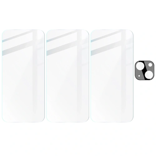 Kup BIZON Clear 3x sticlă pentru ecran + sticlă pentru cameră Apple iPhone 15 - BIZ3549 - {ean13} - Sklep Home Screen