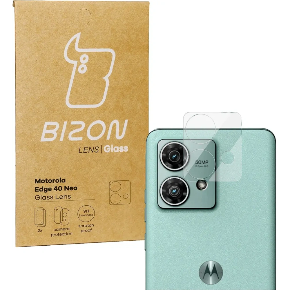 Szkło na aparat Bizon Glass Lens do Motorola Edge 40 Neo [2 PACK]