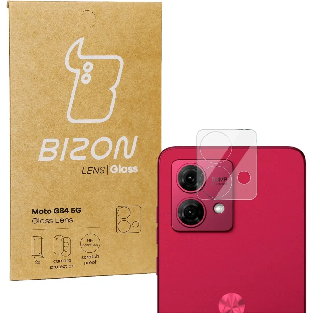 Szkło na aparat Bizon Glass Lens do Motorola Moto G84 5G [2 PACK]
