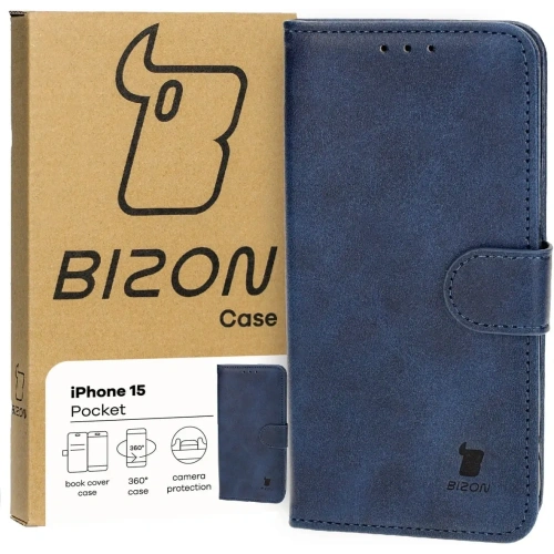 Kup Etui z klapką Bizon Case Pocket do Apple iPhone 15 tmavě modré - BIZ3558 - {ean13} - Sklep Home Screen