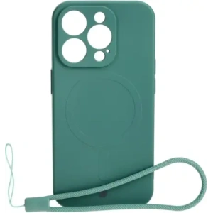 Kup Etui silikonowe z pierścieniem magnetycznym Bizon Case Silicone Magnetic do Apple iPhone 15 Pro ciemnozielone - BIZ3561 - {ean13} - Sklep Home Screen