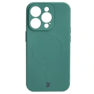 Kup Etui silikonowe z pierścieniem magnetycznym Bizon Case Silicone Magnetic do Apple iPhone 15 Pro ciemnozielone - BIZ3561 - {ean13} - Sklep Home Screen