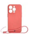Bizon Case Szilikon Magnetic Apple iPhone 15 Pro piszkos rózsaszín