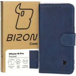 Kup Etui z klapką Bizon Case Pocket do Apple iPhone 15 Pro granatowe - BIZ3566 - {ean13} - Sklep Home Screen