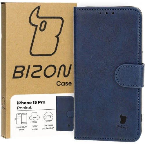 Kup Etui z klapką Bizon Case Pocket do Apple iPhone 15 Pro tmavě modré - BIZ3566 - {ean13} - Sklep Home Screen