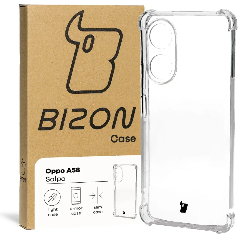 Elastyczne etui Bizon Case Salpa do Oppo A58 4G przezroczyste