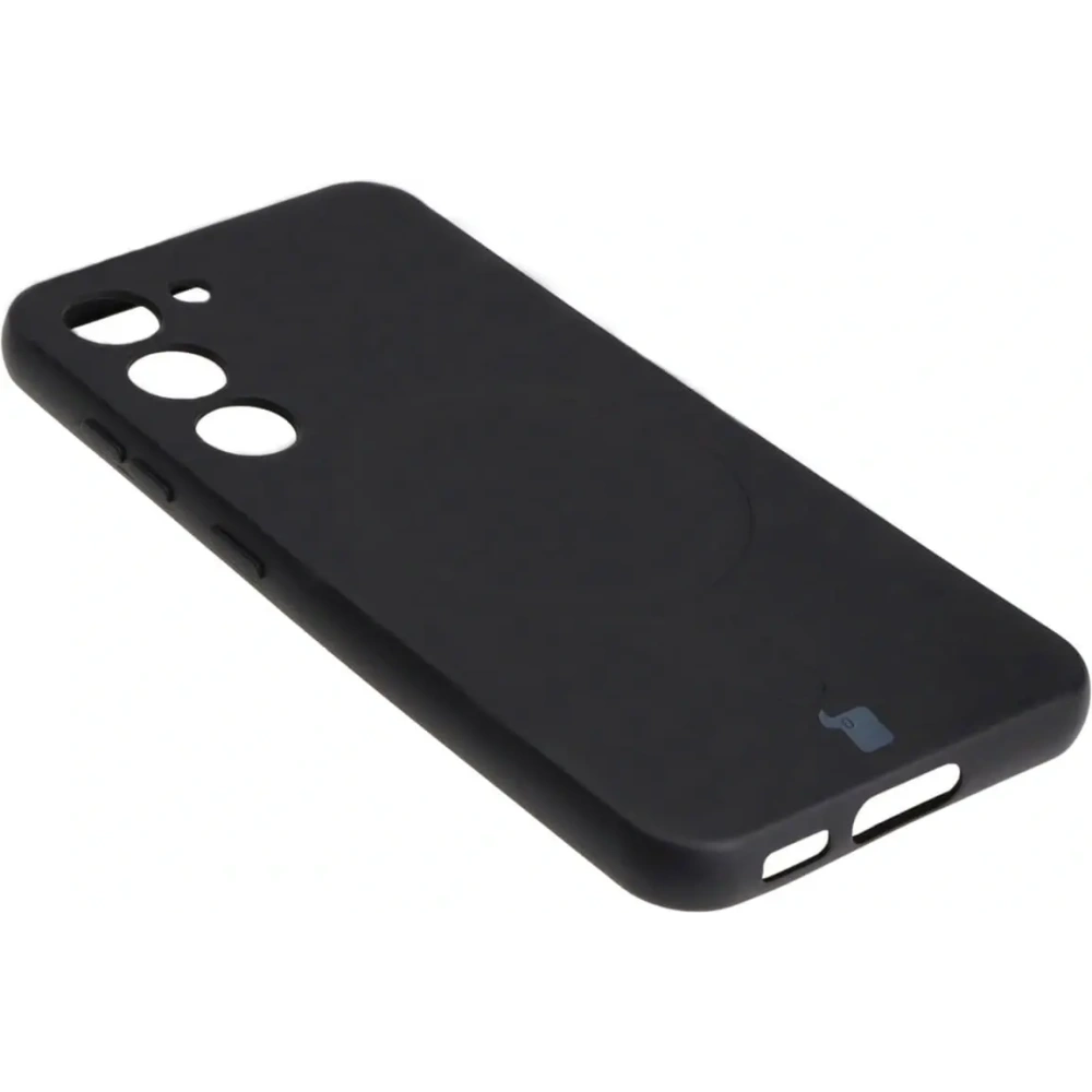 Etui silikonowe z pierścieniem magnetycznym Bizon Case Silicone Magnetic do Samsung Galaxy S23 czarne