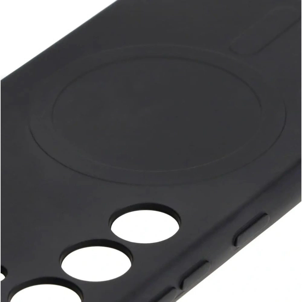 Etui silikonowe z pierścieniem magnetycznym Bizon Case Silicone Magnetic do Samsung Galaxy S23 czarne