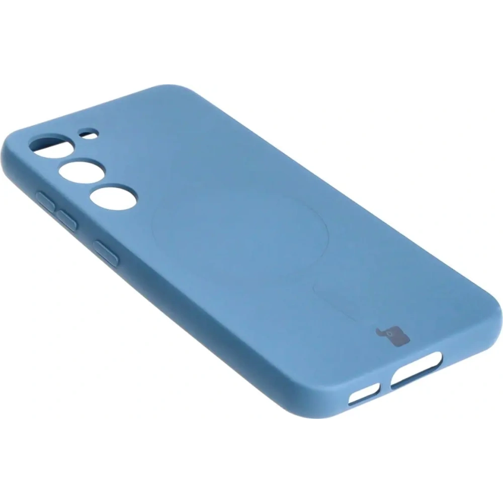 Etui silikonowe z pierścieniem magnetycznym Bizon Case Silicone Magnetic do Samsung Galaxy S23 granatowe