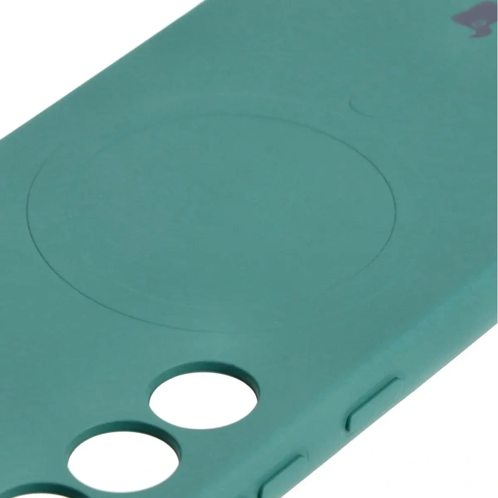 Etui silikonowe z pierścieniem magnetycznym Bizon Case Silicone Magnetic do Samsung Galaxy S23 ciemnozielone