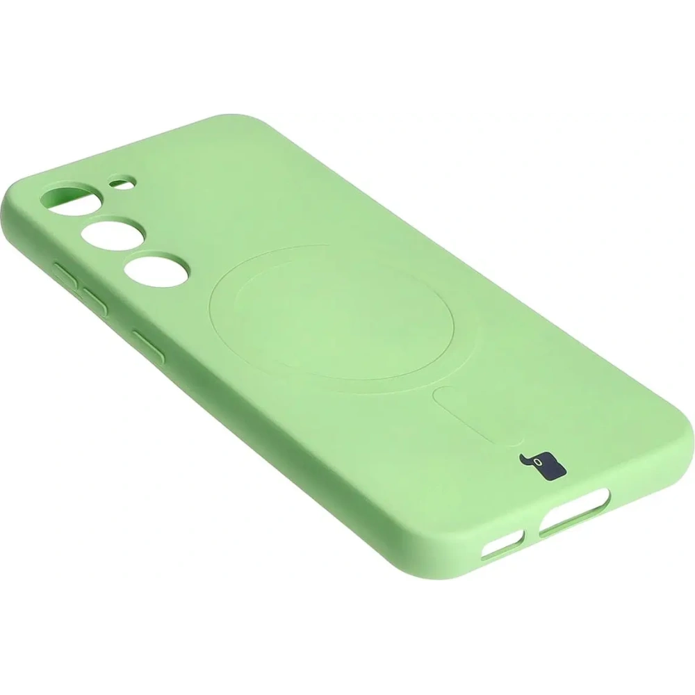 Etui silikonowe z pierścieniem magnetycznym Bizon Case Silicone Magnetic do Samsung Galaxy S23 jasnozielone