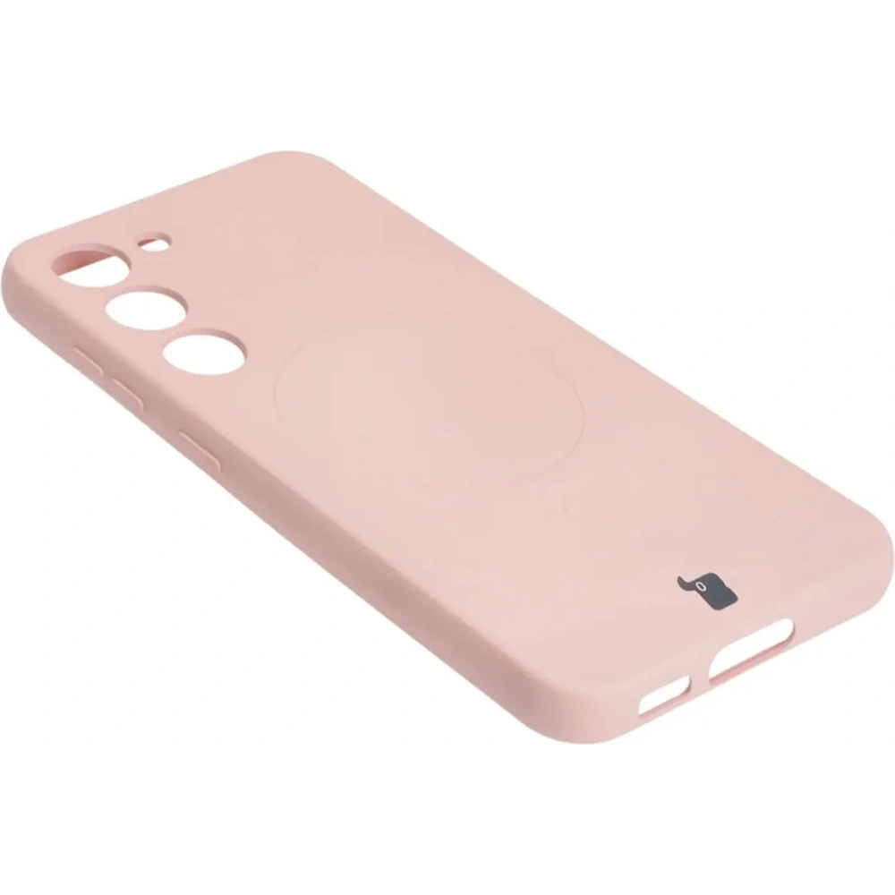 Etui silikonowe z pierścieniem magnetycznym Bizon Case Silicone Magnetic do Samsung Galaxy S23 jasnoróżowe