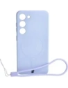 Etui silikonové s magnetickým kroužkem Bizon Case Silicone Magnetic pro Samsung Galaxy S23 světle fialové
