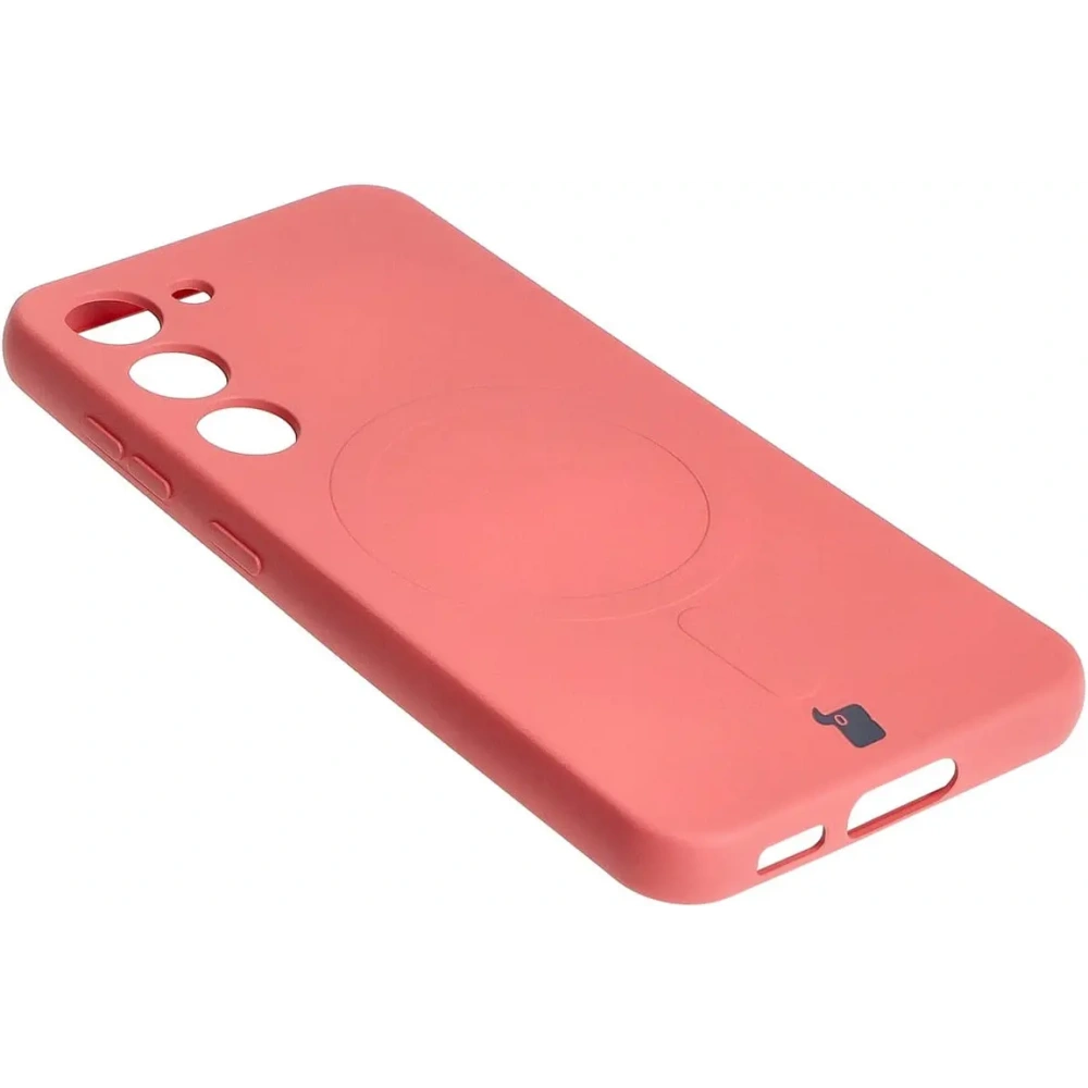 Etui silikonowe z pierścieniem magnetycznym Bizon Case Silicone Magnetic do Samsung Galaxy S23 brudnoróżowe