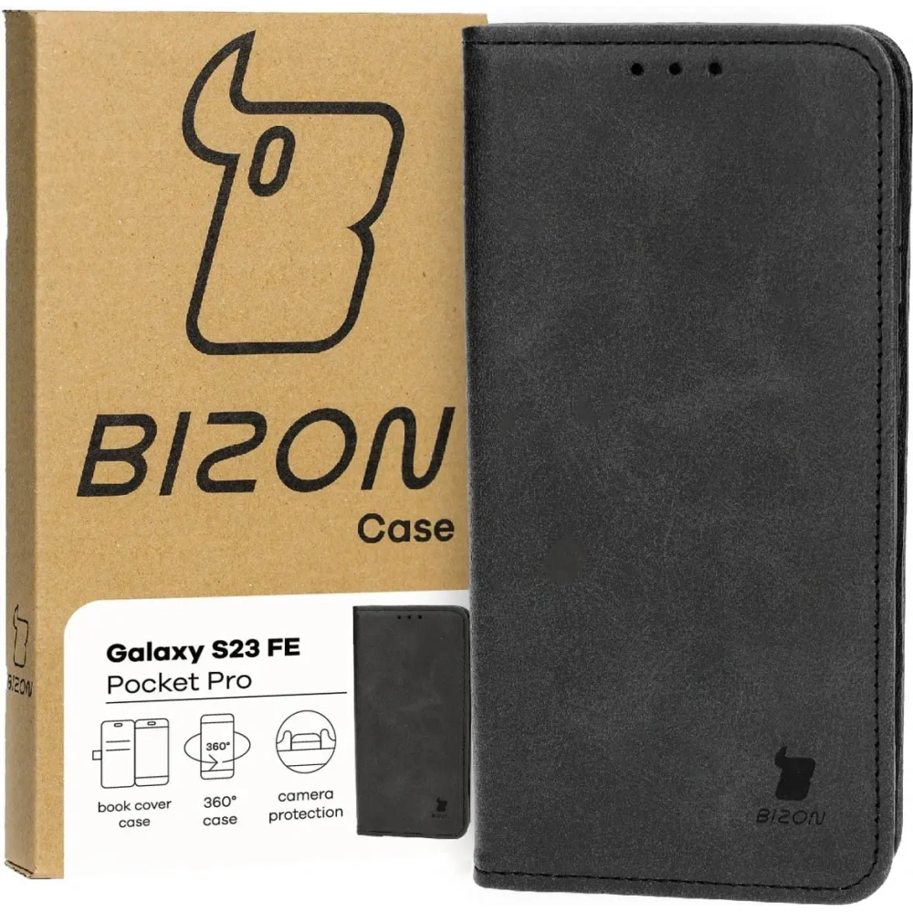 Etui z klapką Bizon Case Pocket Pro do Samsung Galaxy S23 FE czarne