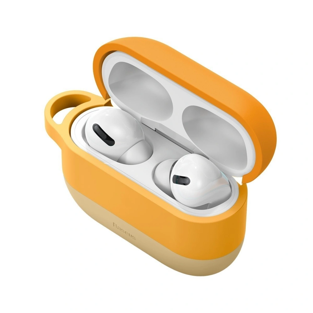Etui silikonowe Baseus Cloud Hook ochronne na słuchawki Apple AirPods Pro (pomarańczowy)