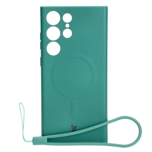 Kup Bizon Case Silicone Magnetic Samsung Galaxy S23 Ultra verde închis - BIZ3586 - {ean13} - Sklep Home Screen
