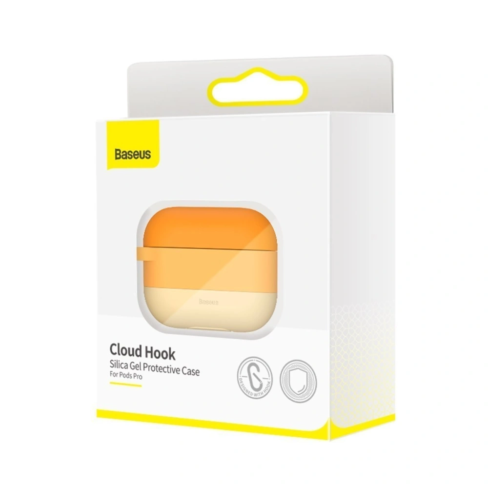 Etui silikonowe Baseus Cloud Hook ochronne na słuchawki Apple AirPods Pro (pomarańczowy)
