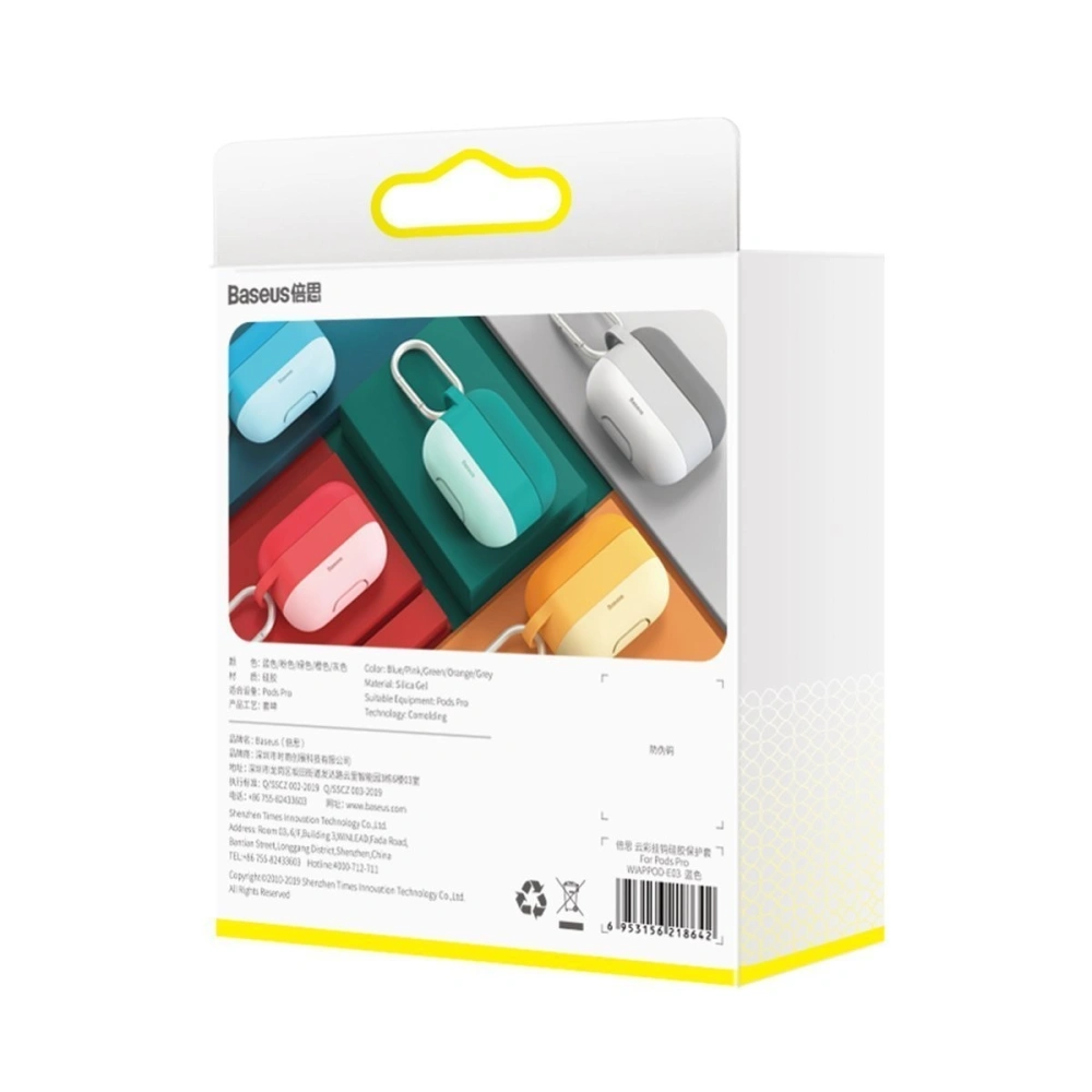 Etui silikonowe Baseus Cloud Hook ochronne na słuchawki Apple AirPods Pro (pomarańczowy)