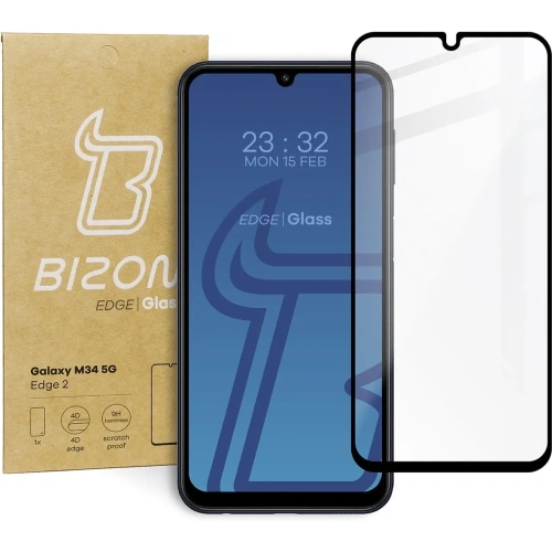 Kup Szkło hartowane Bizon Glass Edge 2 do Samsung Galaxy M34 5G czarne - BIZ3591 - {ean13} - Sklep Home Screen