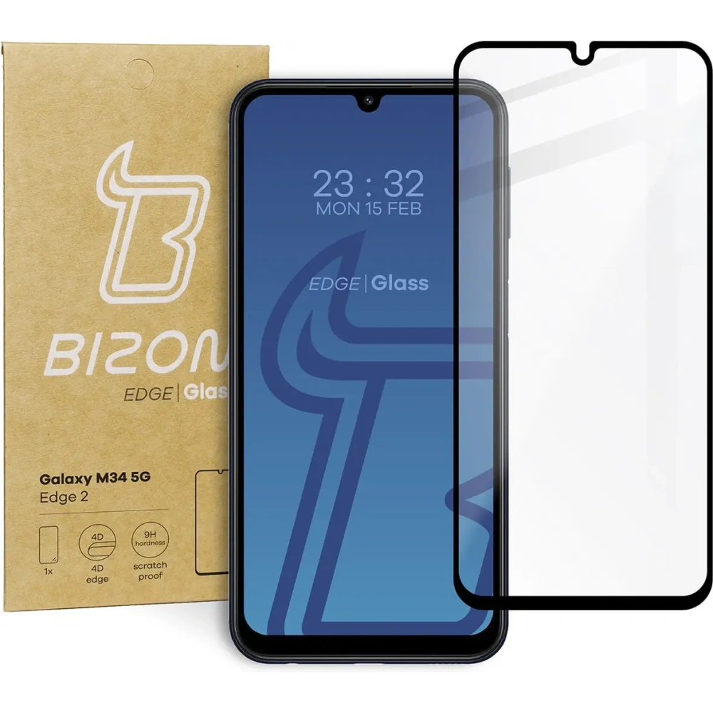 Szkło hartowane Bizon Glass Edge 2 do Samsung Galaxy M34 5G czarne