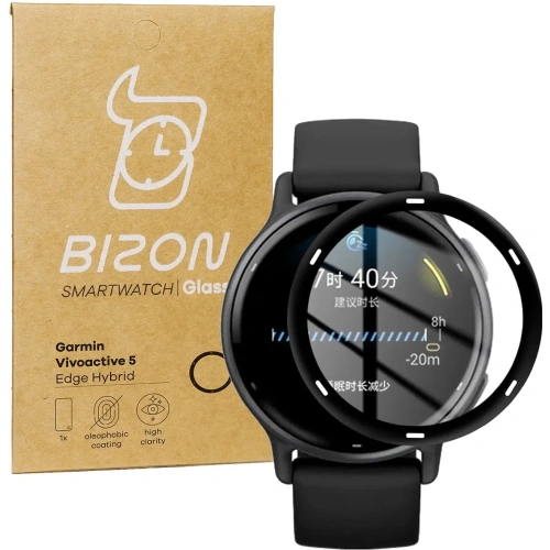 Kup Bizon Glas Uhr Edge Hybrid Garmin Vivoactive 5 schwarz - BIZ3593 - {ean13} - Sklep Home Screen