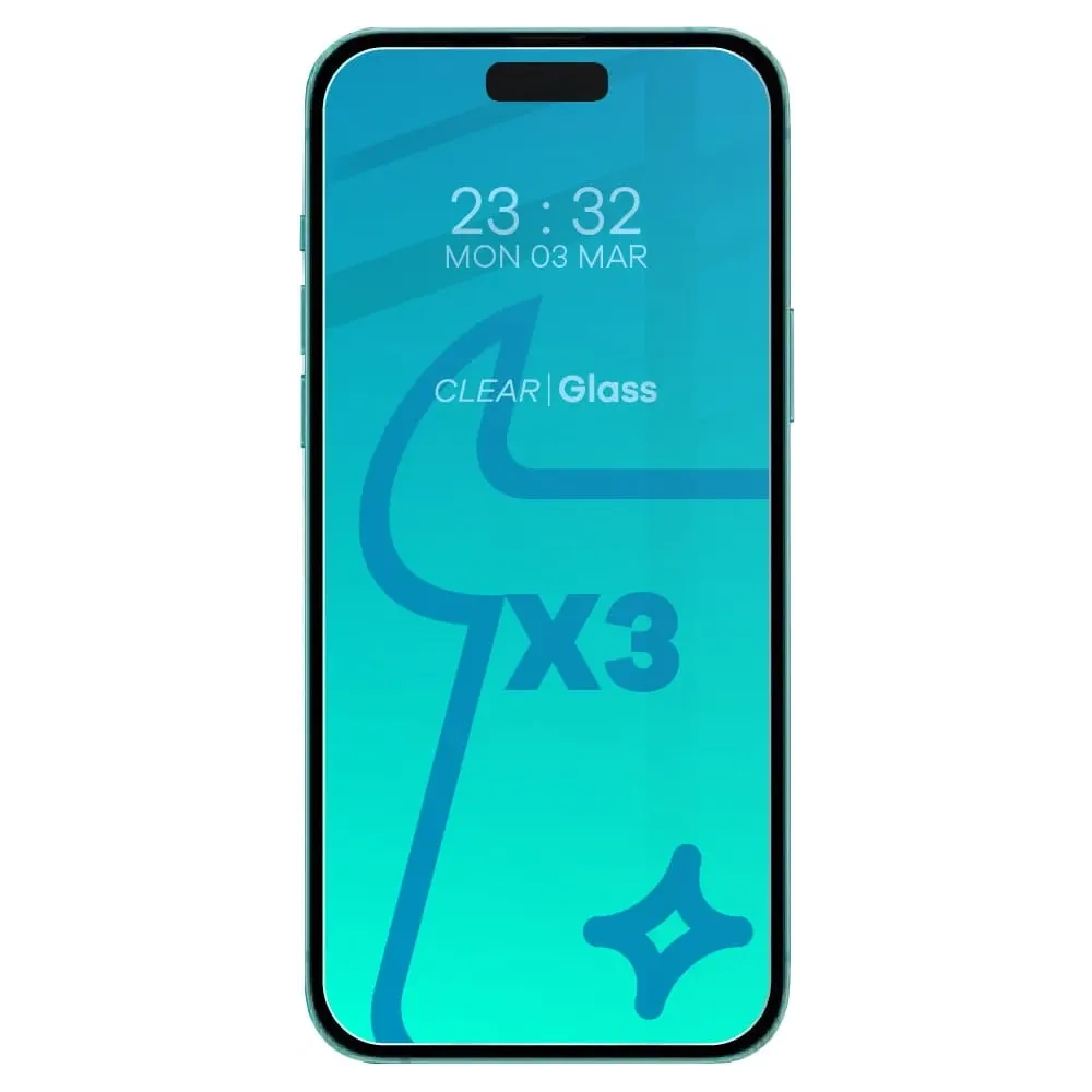 3x Szkło na ekran + szkło na aparat BIZON Clear do Apple iPhone 15 Plus