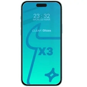 Kup 3x Szkło na ekran + szkło na aparat BIZON Clear do Apple iPhone 15 Pro - BIZ3595 - {ean13} - Sklep Home Screen